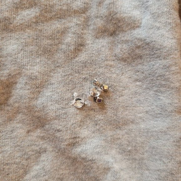 Small Loft Gray Embellished Pearl Rhinestone Sweater - Picture 5 of 9